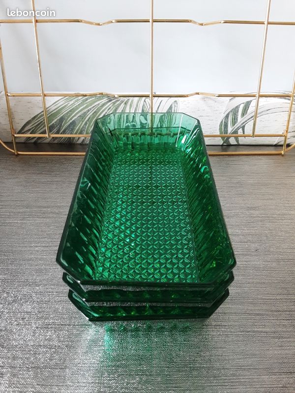 Serviteur Apéritif Vintage Vereco – Plateau En Verre – Fabriqué En France – Années 80
