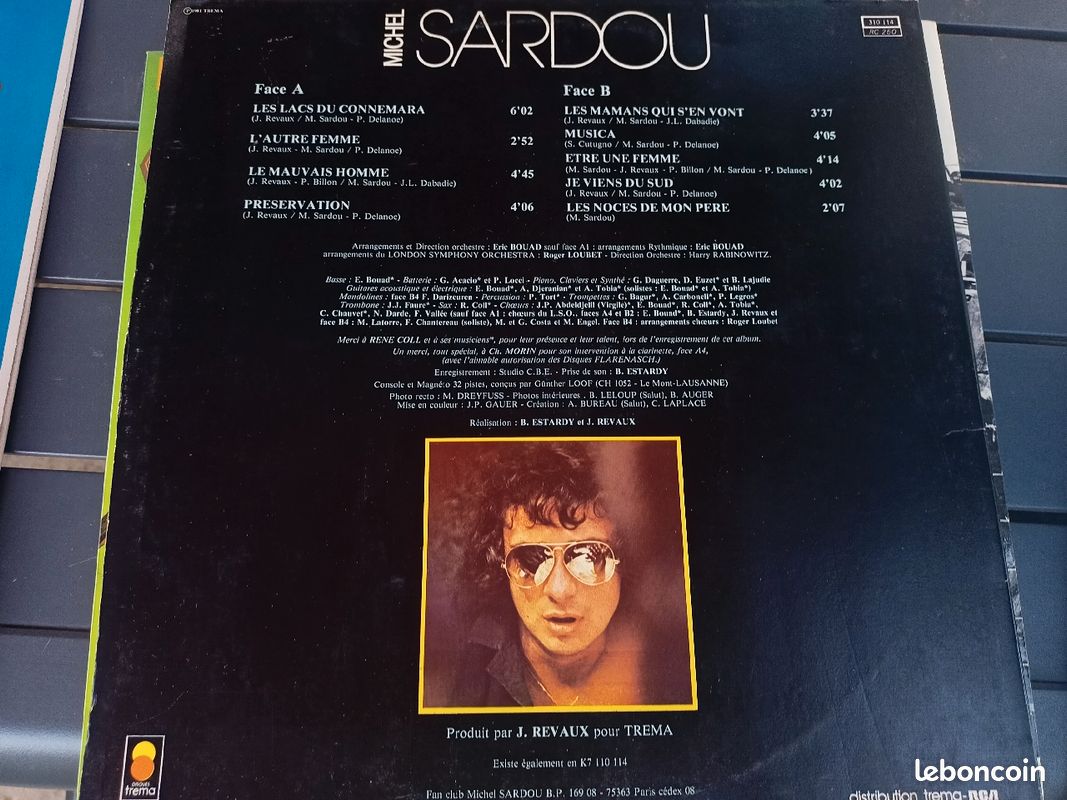 Vinyle 33 tours Michel Sardou (image 2)