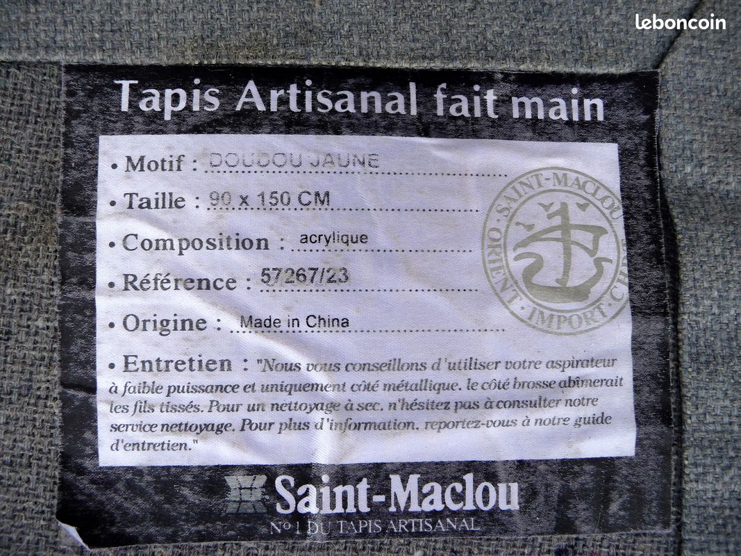 Tapis jaune motif "souris" pour enfant (image 2)