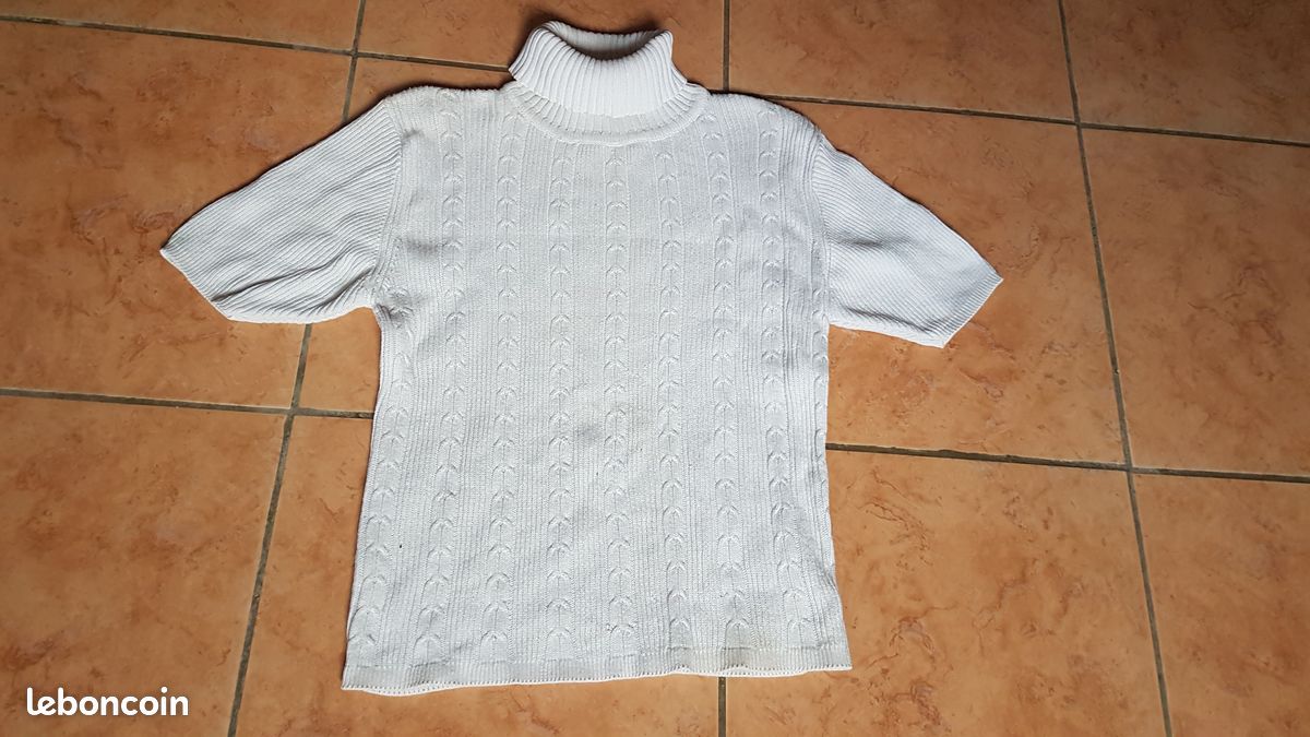 Pull En Maille Col Montant PROMOD - Taille 40, Couleur Grise - Occasion En Très Bon état