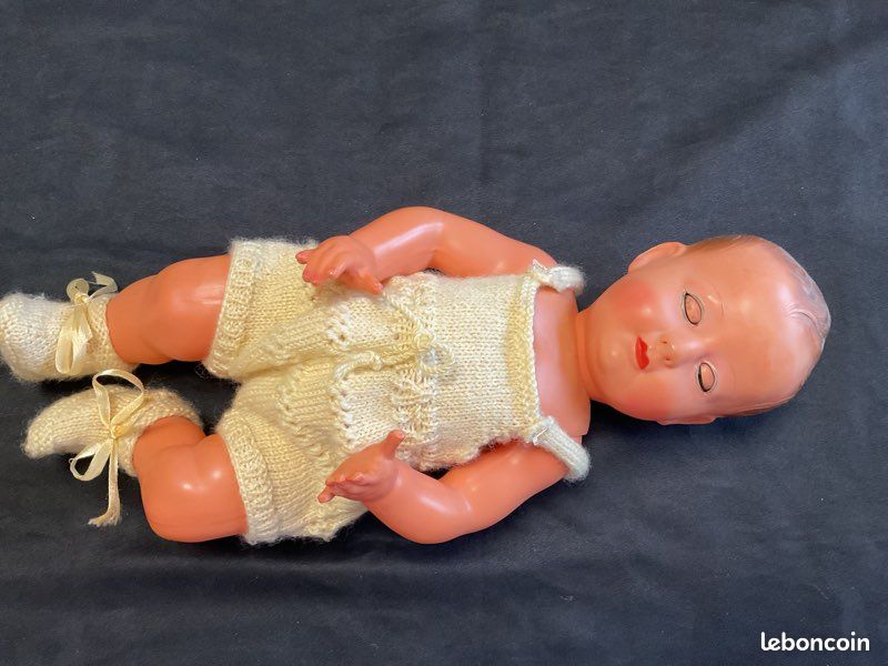 Ancien Baigneur Cupidon Petitcollin 40 Cm – Poupée Vintage Années 60 – France