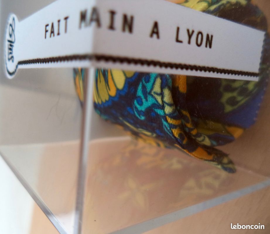 Manchette-bracelet SAMS (soierie lyonnaise) (image 4)
