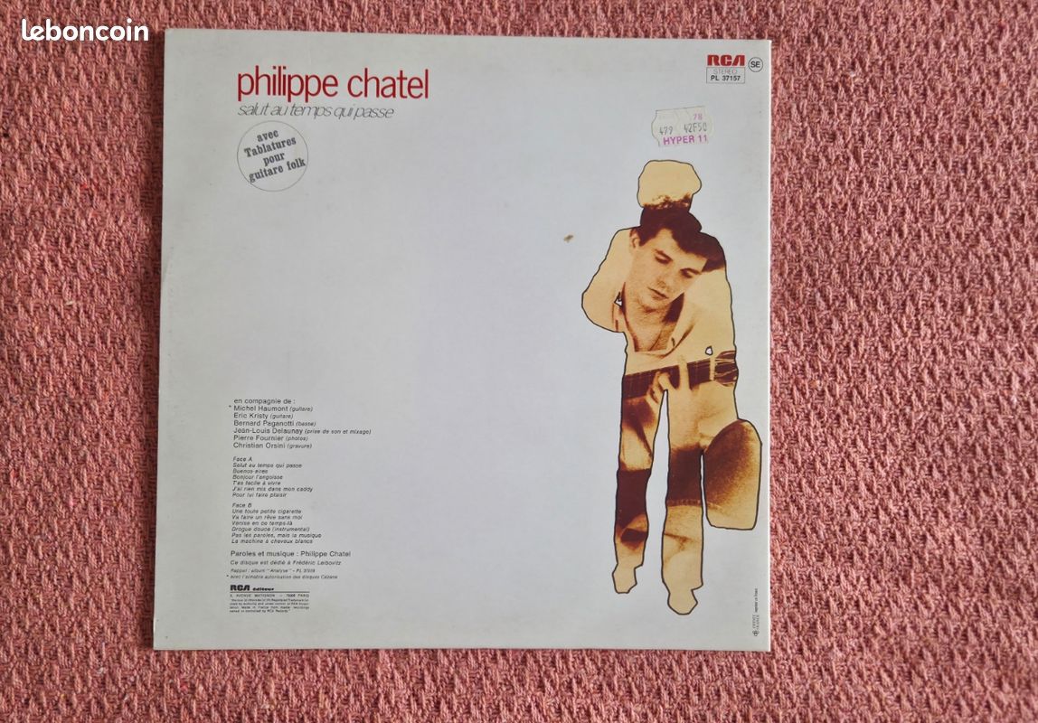 Philippe Chatel - Salut au temps qui passe - Vinyl 33 tours (image 3)