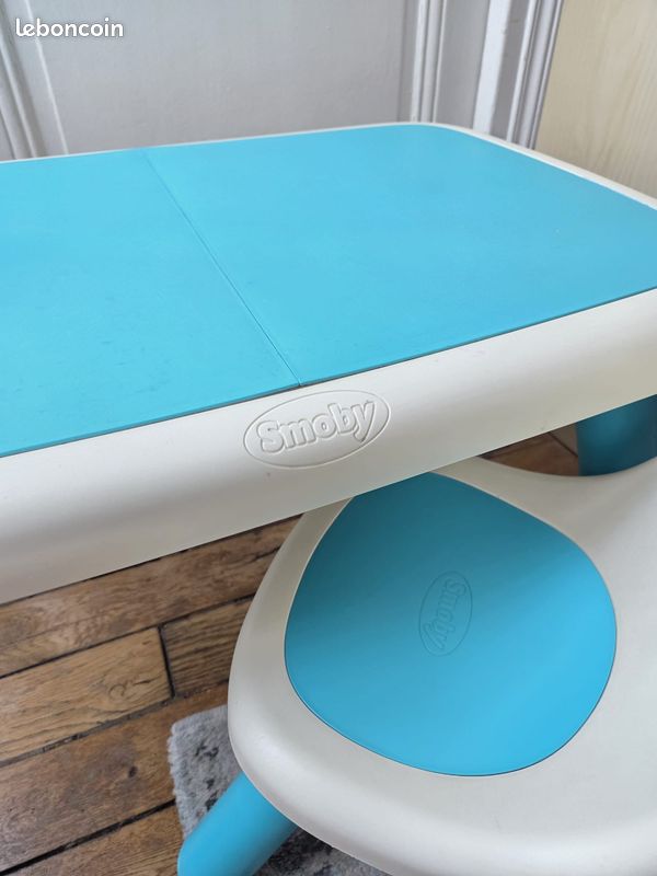 Smoby - Table et chaise bleu - Mobilier pour Enfant - Mobilier enfant
