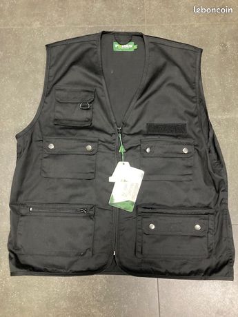 Gilet De Pêche Eddie Bauer Années 90 L/Nylon KHK Couleur Unie D