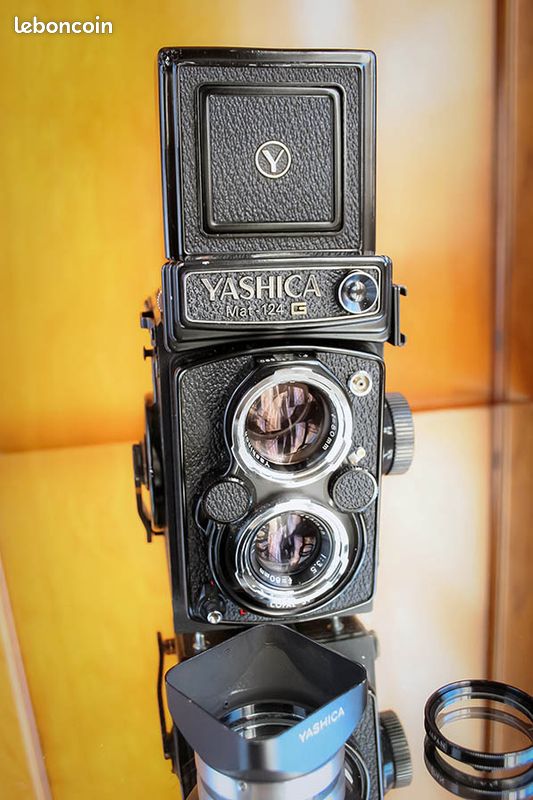 Appareil Photo Yashica Mat 124G TLR 6x6 Argentique - Noir, Très Bon état Visuel