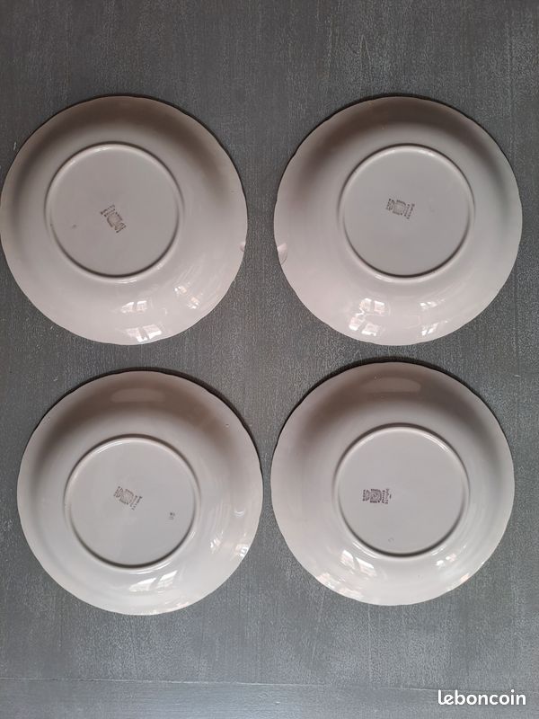 Lot de 4 assiettes creuses Digoin Sarreguemines Sévigné (image 5)