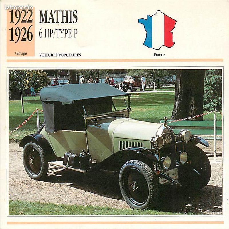 8 exemples de Voitures MATHIS de 1926 -1948 (image 4)
