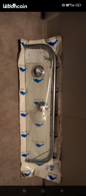 Tablette lavabo "loft"en verre pellet ASC neuf (image 5)