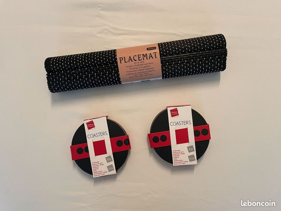Lot 2 Sets de Table Bambou & 8 Sous Verres (image 1)