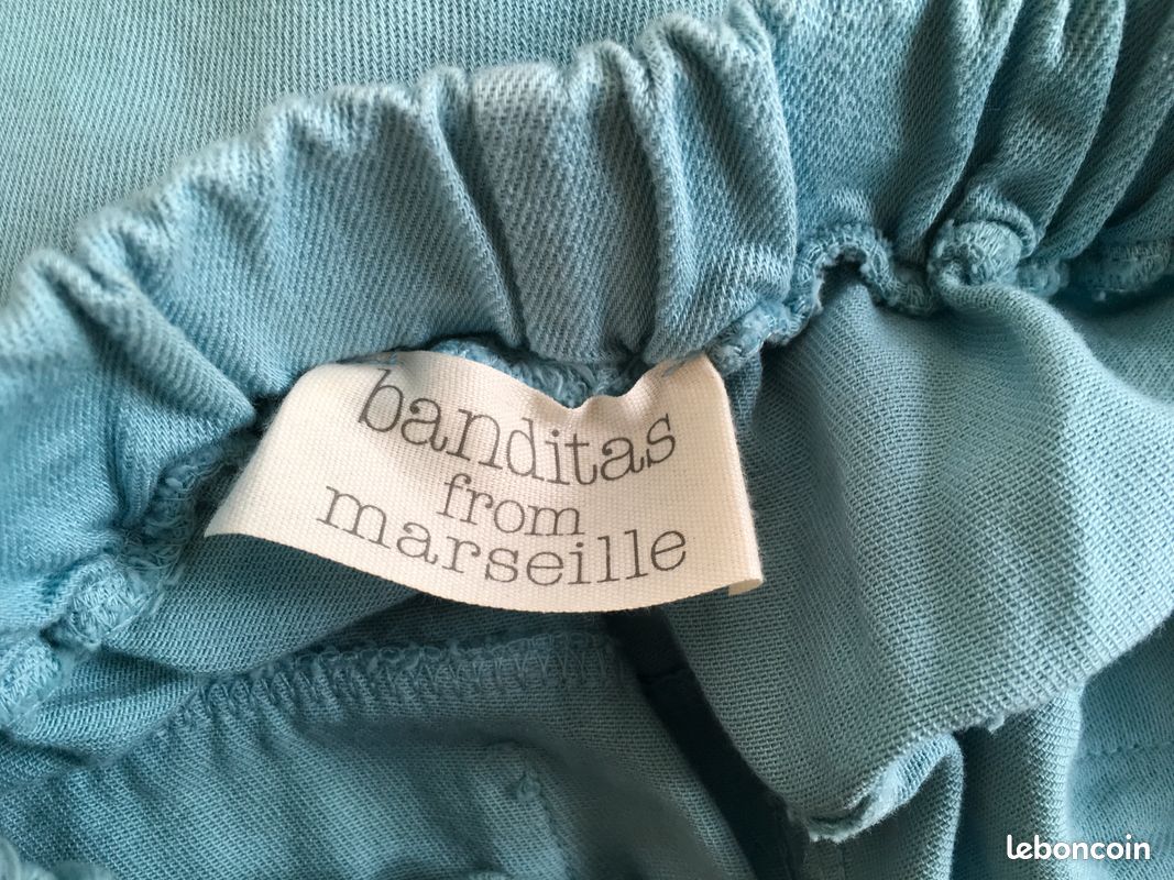 Pantalon Détente Gaze De Coton Tye & Dye Kaki Banditas From Marseille - Taille S (36/38) - Occasion