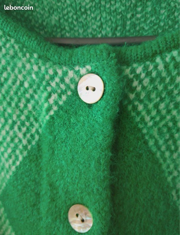 Pull gilet vert Zara Vêtements