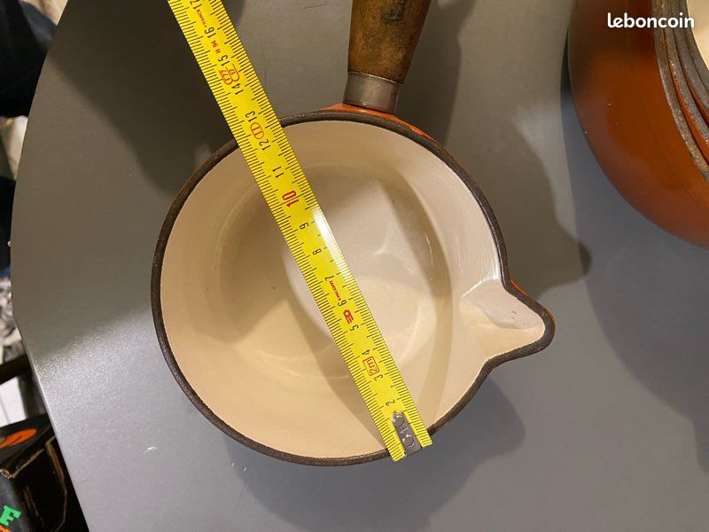 Lot De 5 Casseroles En Fonte émaillée Cousances Vintage - Couleur Marron - Fabrication Française