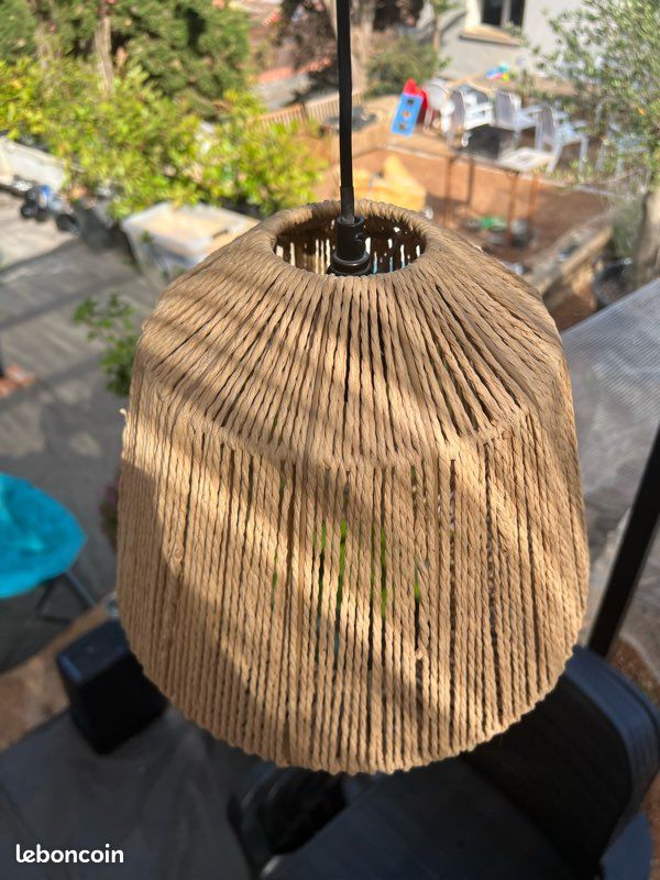 Lampe suspension en corde tissée (image 10)