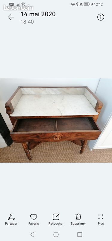 Commode marbre / bois bon état (image 2)