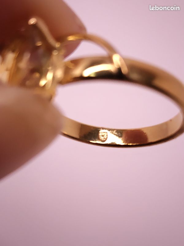 Bague Design Triple Vague Pointée - Taille 57, Plaqué Or, Unisexe