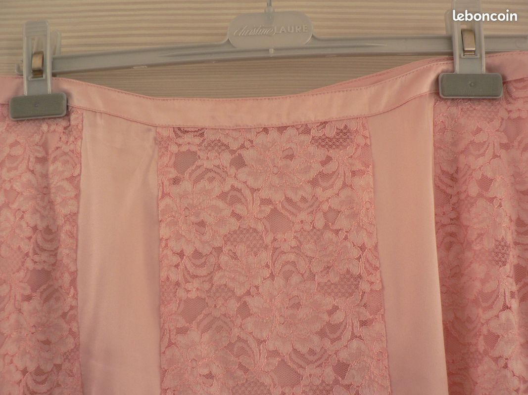 Jupe neuve habillee mariage marque antonelle taille 44 rose poudree (image 7)