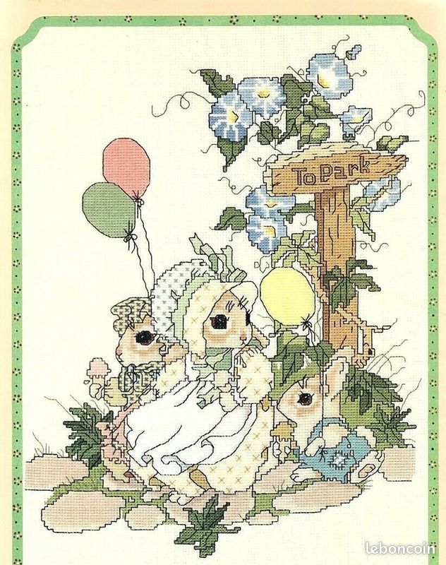 Livret USA broderie point croix Souris Lapin etc - vintage 1981 (image 2)