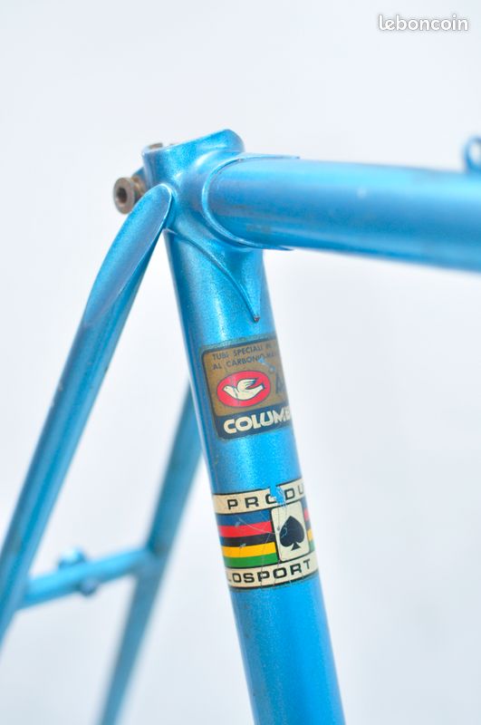 Cadre Vélo Gios Professionnel 55,5 Cm Repeint Bleu - Columbus Campagnolo, Occasion En Bon état