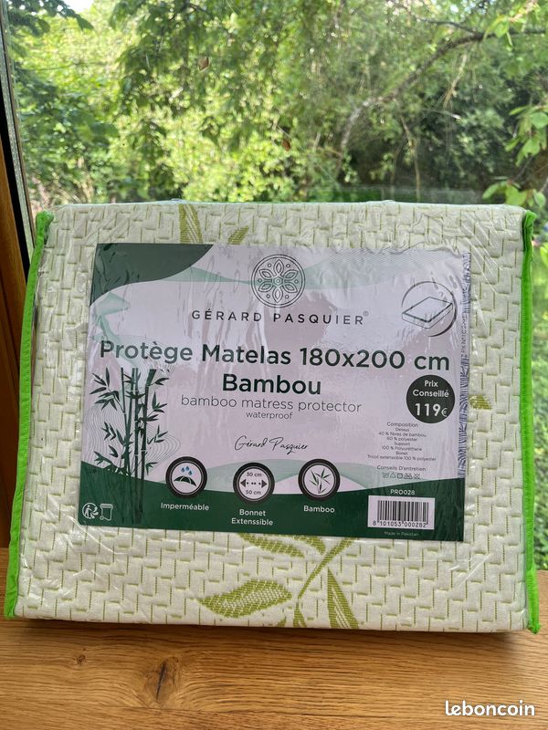 Protège Matelas 2 En 1 Imperméable Gris 180 X 200 Cm Gris Clair - Alèse - Protège matelas