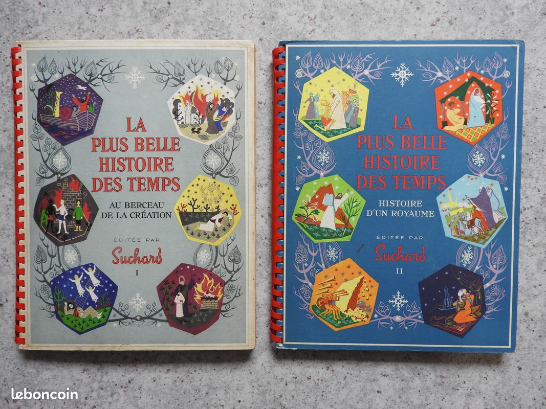 2 Albums Complets La Plus Belle Histoire des Temps Vignettes chocolat Suchard (image 1)