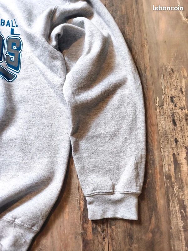 Sweat Oxford University Vintage Années 90, Gris, Col Rond, Logo, Unisexe Taille M/L
