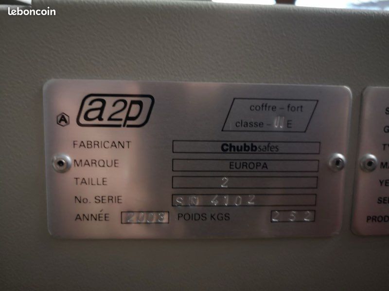 Coffre fort shubbsafes classe 2 A2P (image 2)