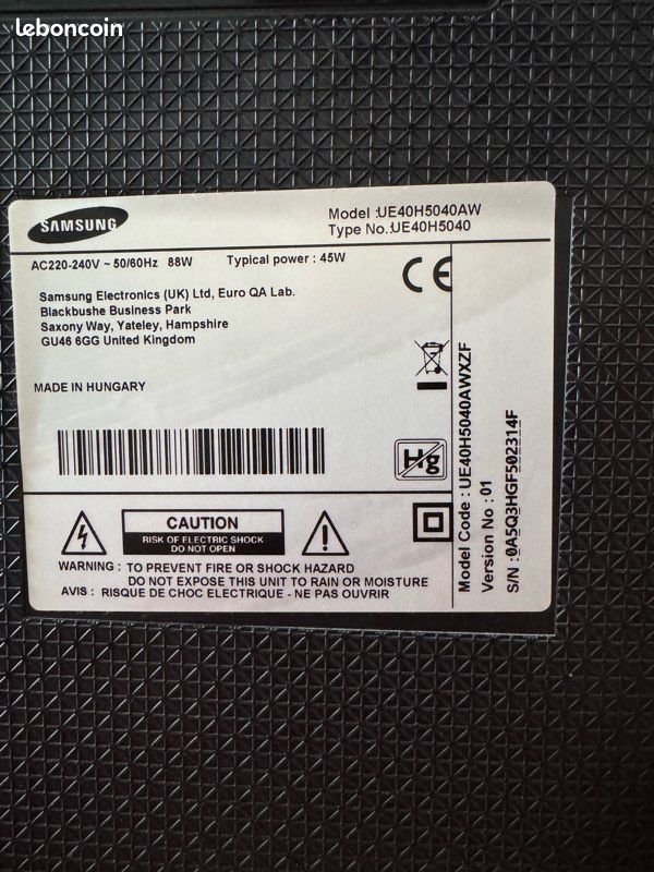 TV Samsung 40 pouces Full HD (image 3)