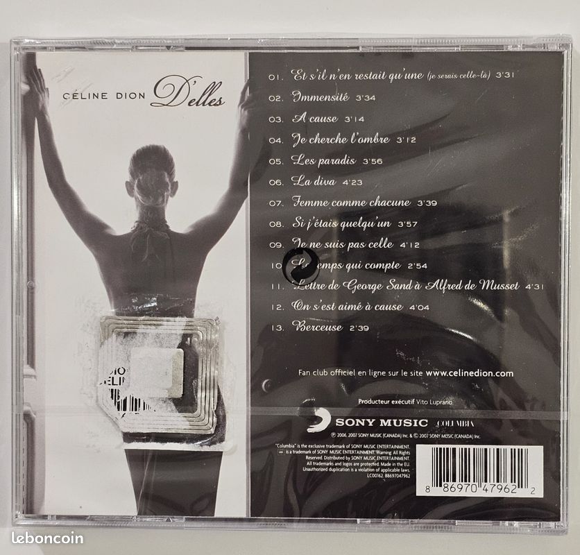 Celine Dion album "d'elles" (CD) (image 2)