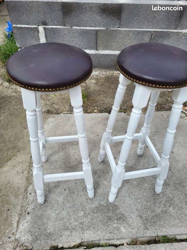 Paire de tabourets de bar hauts – Style bistrot / Vintage (image 4)