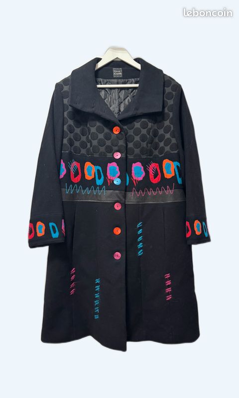 Manteau Long Pause Café Taille 50 – Multicolore – Neuf Sans étiquette – Doublure Chaude