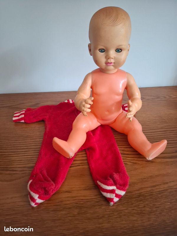 Jolie Poupée Ancienne Ratti En Composition - 43 Cm - Italie Des Années 1950