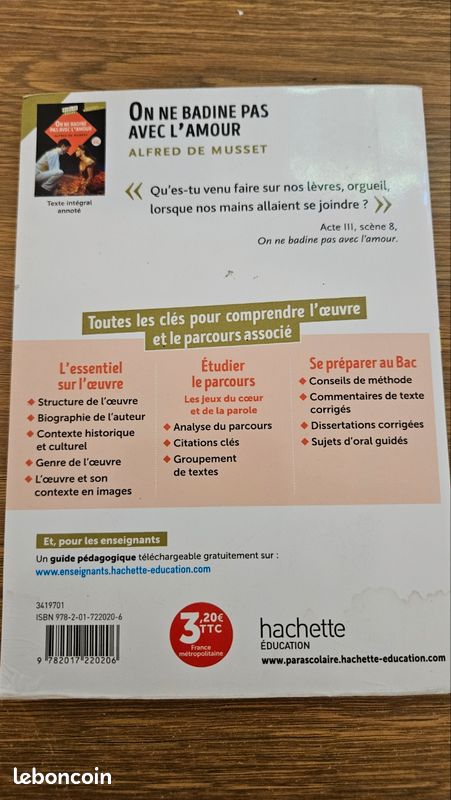 On ne badine pas avec l'amour – Alfred de Musset – Format poche (Biblio Lycée) – Bon état (image 3)