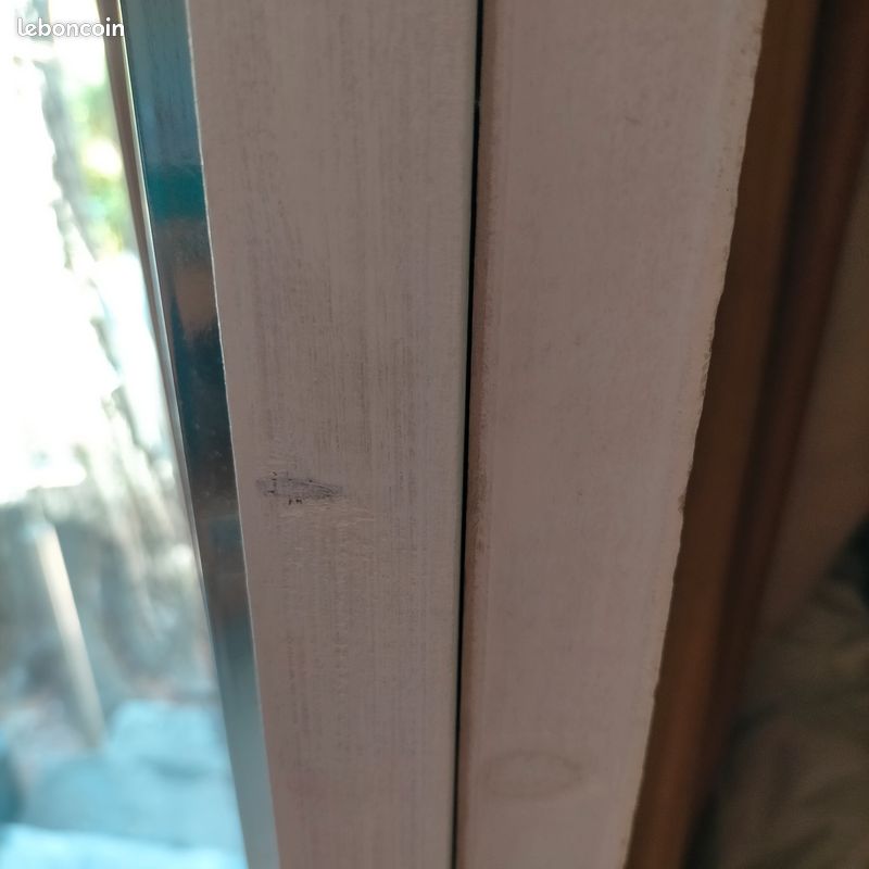 Lot 2 planches en pin massif blanches 45,5*200,5 (image 1)