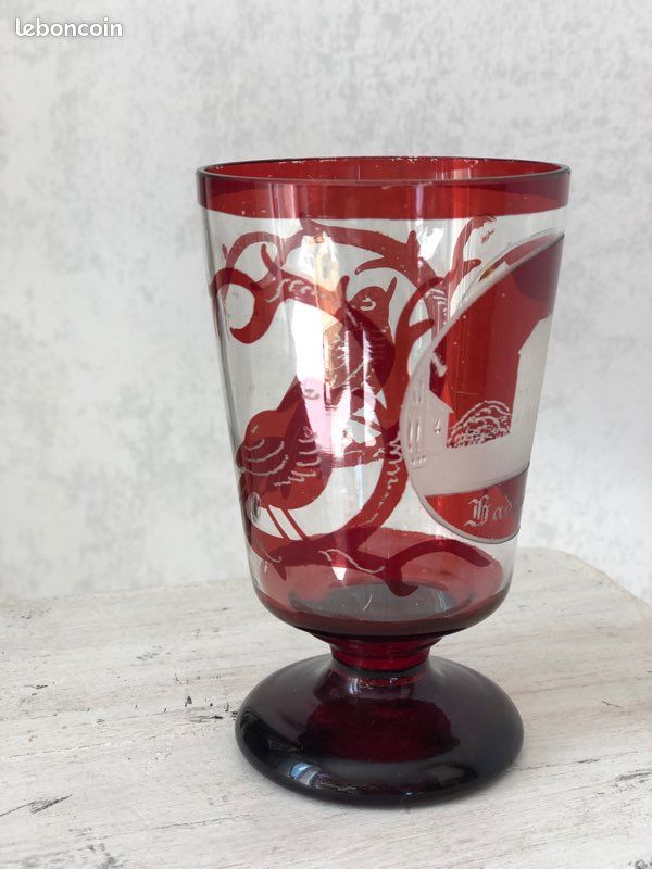 🦋beau verre ancien cristal de bohème 🦋 (image 3)