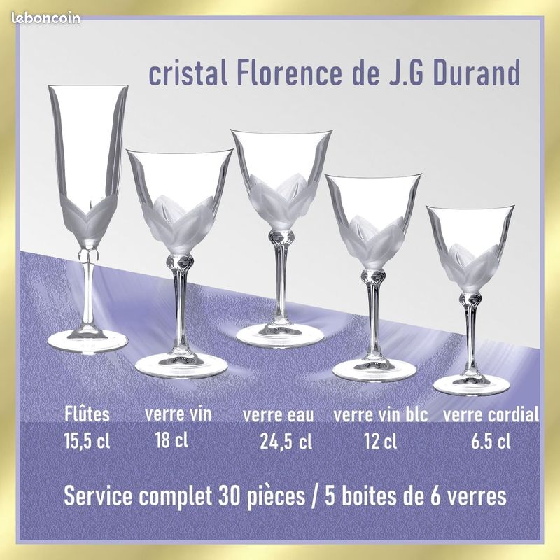 Plat à Cake En Cristal J.G. Durand Modèle Romance - Avec Boîte D'origine (excellent état)