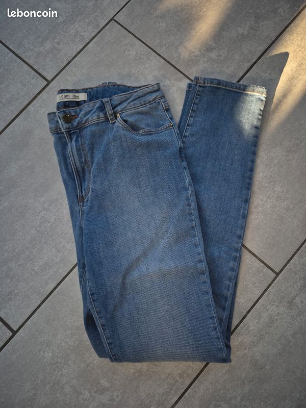 Jean slim bleu classique - I.CODE (image 1)