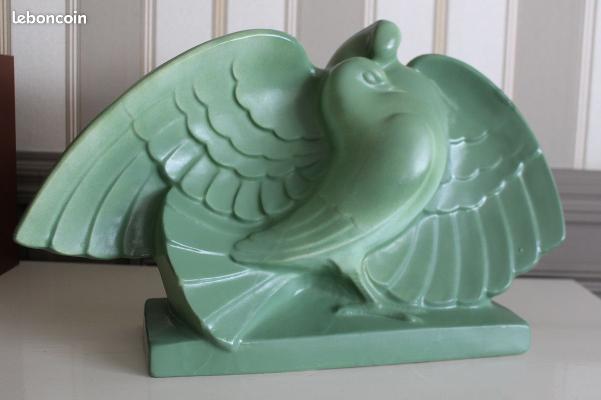 Lejan - Pigeons céramique -art déco 1930 (image 18)