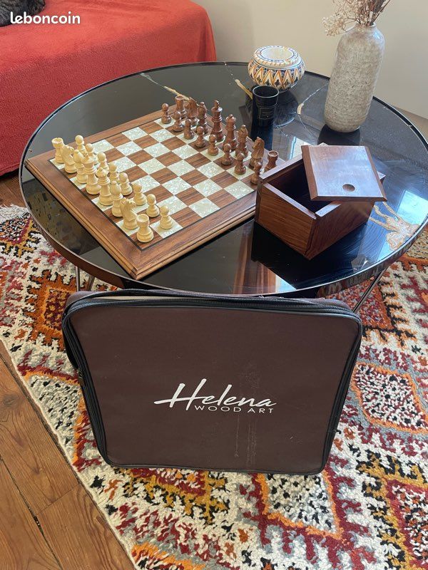 Jeu d'Echecs en Pierre - Echiquier en Marbre 30 x 30 cm