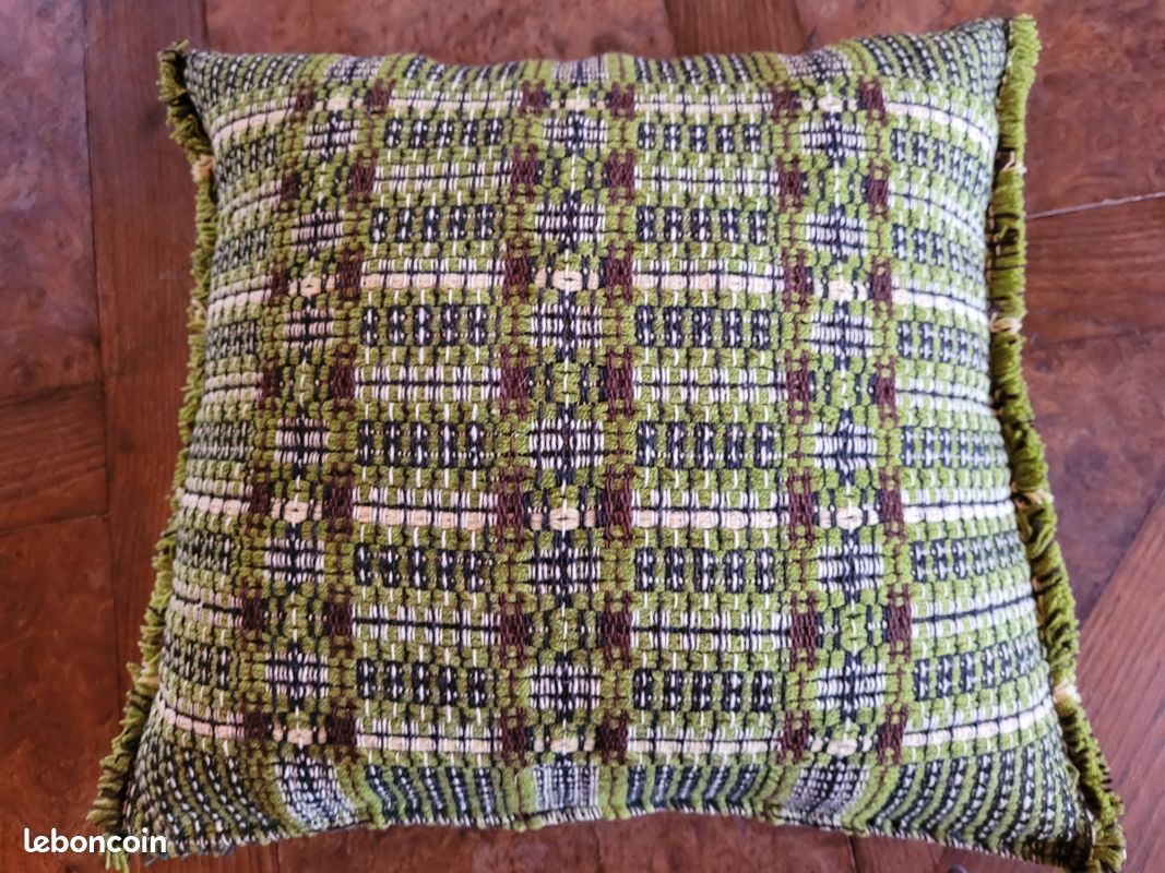 Coussin ancien vintage années 50 (image 1)