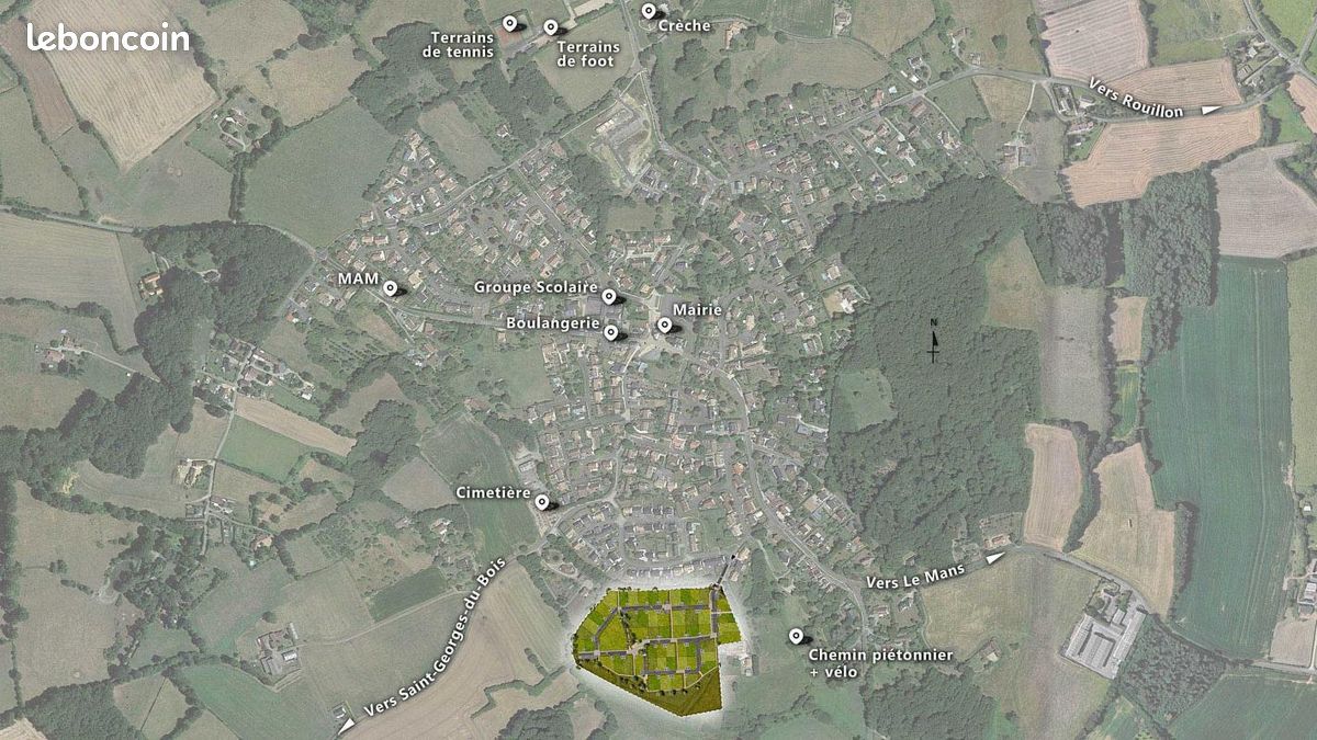 Terrain 304 m² · à Pruillé-le-Chétif · 48 000 €