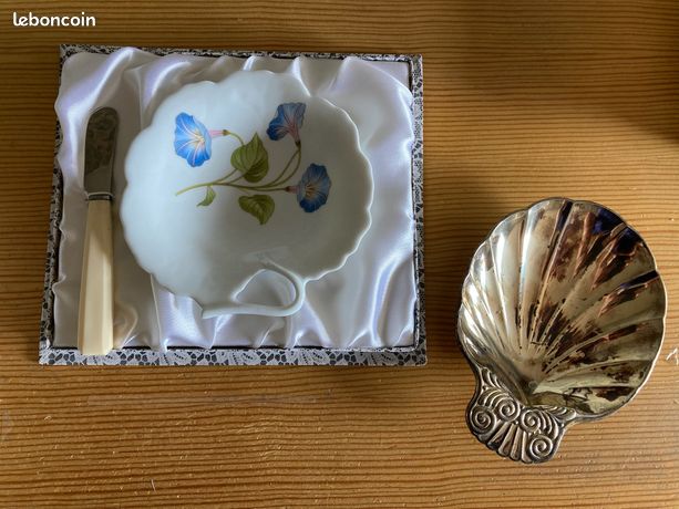 CENDRIER AUX Trois Coquillages Porcelaine Bernardaud Limoges France EUR