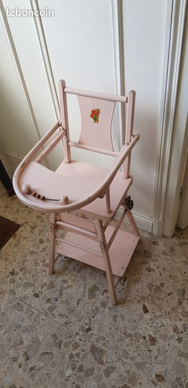 Chaise haute de poupée, années 1950 (image 3)