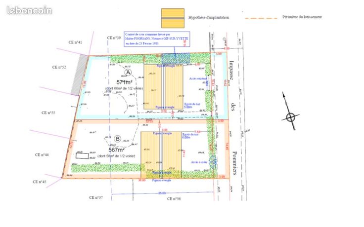 Terrain 505 m² Gif Sur Yvette