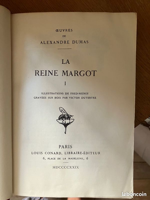 Alexandre DUMAS - La Dame de Montsoreau (3 volumes) et La Reine Margot (2 volumes) livres reliés (image 4)