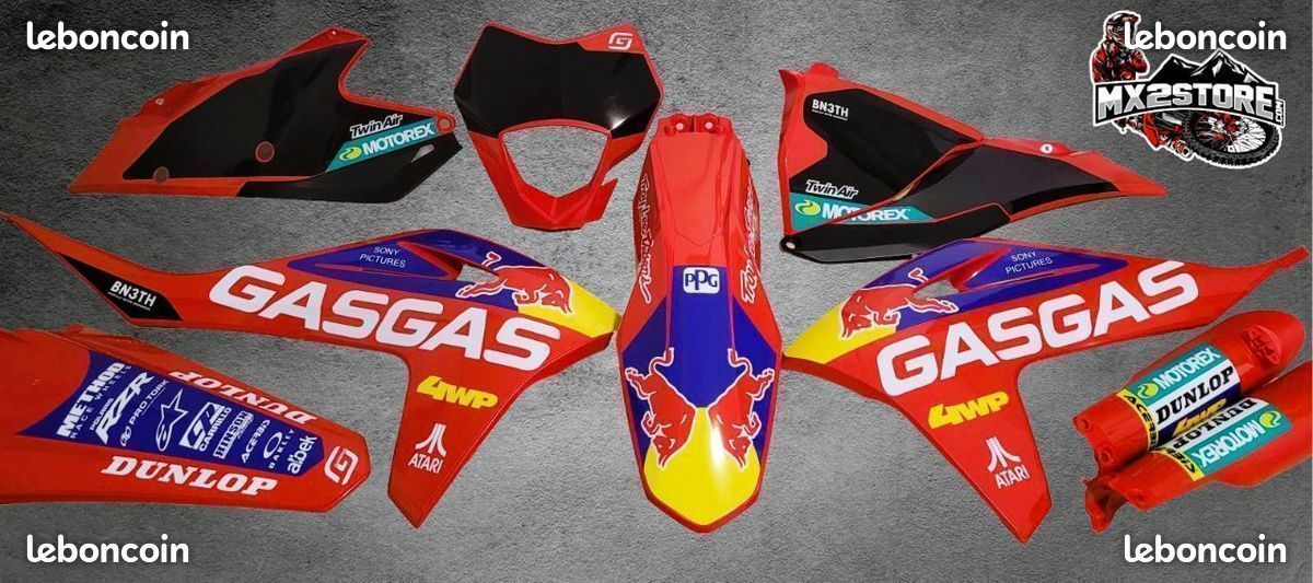 Kit Plastique 6 Pièces Couleur Rouge Pour Gaz/gaz MC/MC-F 125/250/450 24