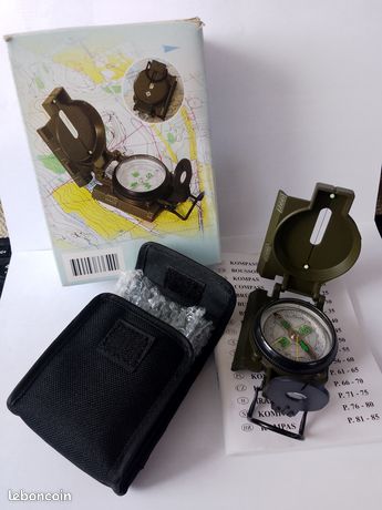 Boussole Militaire Cammenga Phosphorescente - Modèle 27, Résistante Aux Chocs - Neuf, Emballé