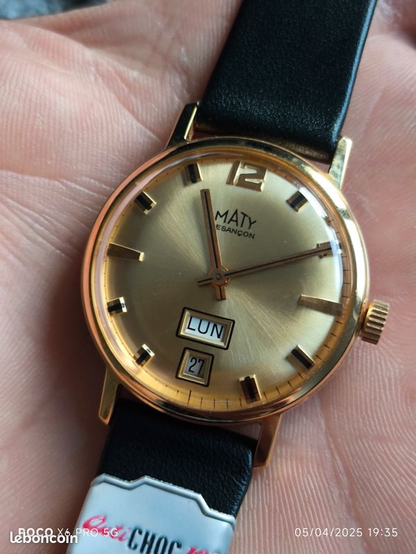 Montre Maty Chronographe Pour Homme - Bracelet Cassé - Occasion à Réparer