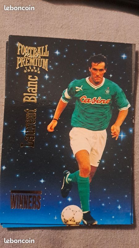football Carte cards premium panini 1995 n°23 laurent blanc saint football Carte cards premium panini 1995 n°23 laurent blanc saint