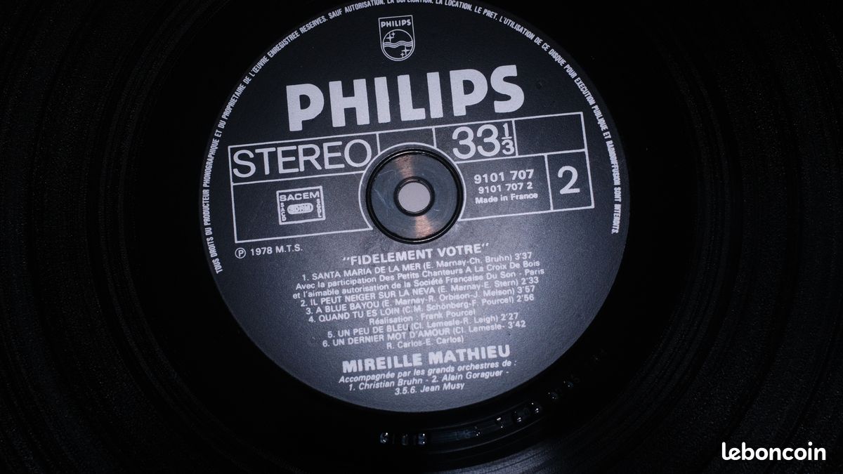 Disque vinyle 33T " Mireille Mathieu " (image 4)
